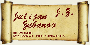 Julijan Zubanov vizit kartica